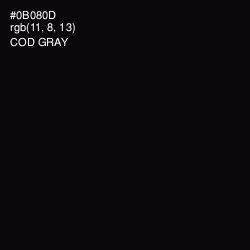 #0B080D - Cod Gray Color Image